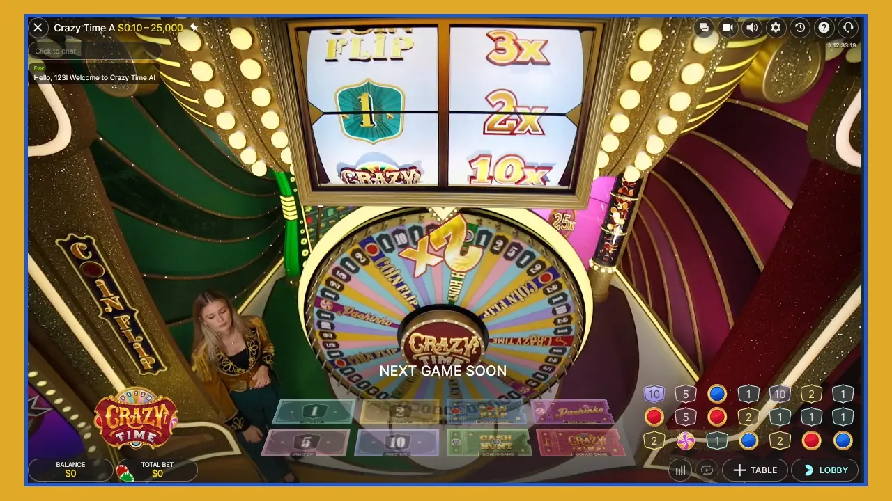 كيف تتخذ خطواتك الأولى في Crazy Time؟ كيف تتخذ خطواتك الأولى في Crazy Time؟